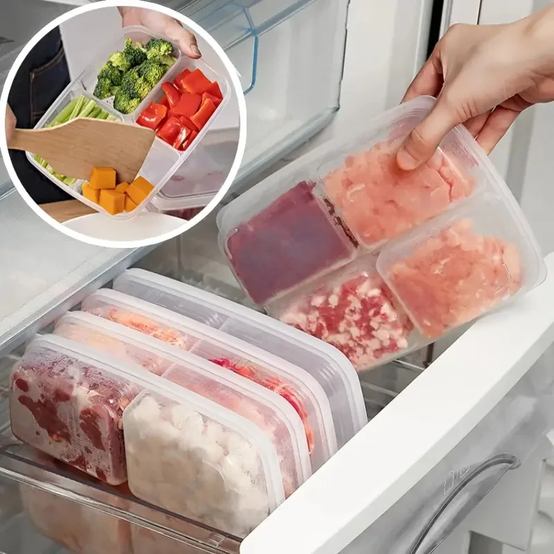 Kitchen Appliances Manufacturers - Kotak penyimpanan makanan 4 baris kompartemen