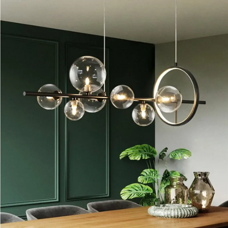 Kitchen Appliances Table - Lampu gantung Led gelembung kaca Modern,