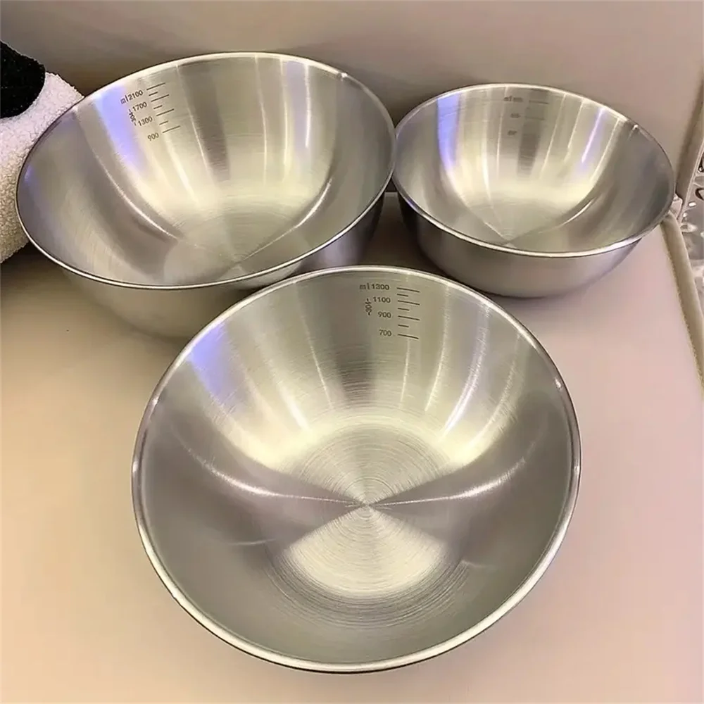 Stand Mixer Bowl - 1-3 Set Mangkuk Stainless Steel dengan