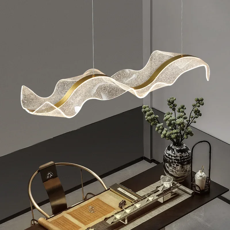 Kitchen Appliances Table - Lampu gantung LED gelombang desainer Nordic,