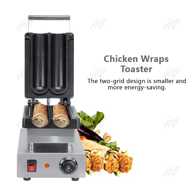 Sandwich Press Grill - Mesin Pembuat Shawarma Gyro, Tortilla Wrap,