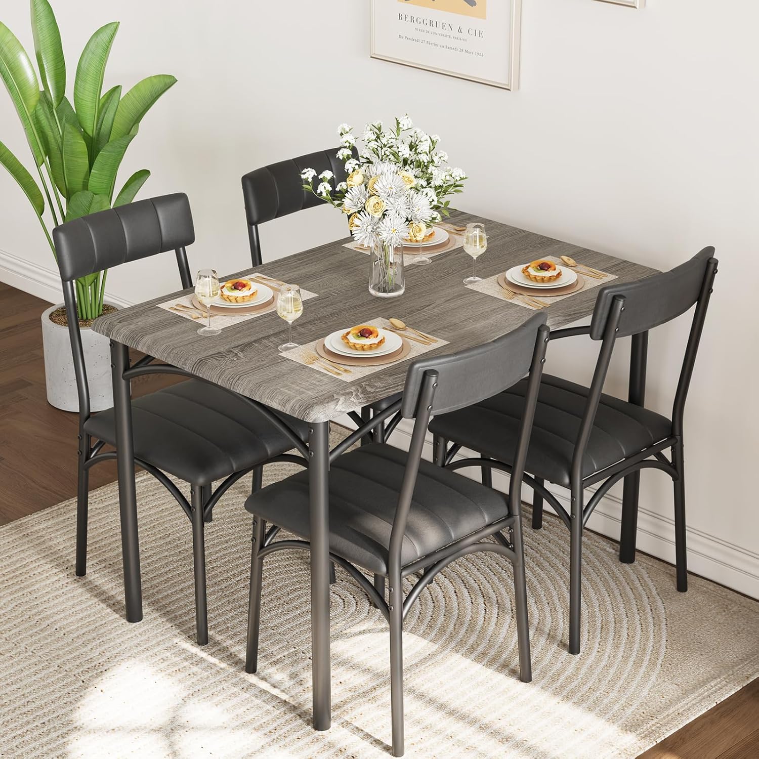 Set Meja Makan 5 Buah untuk 4  - Kitchen Appliances Table ulasan dan harga