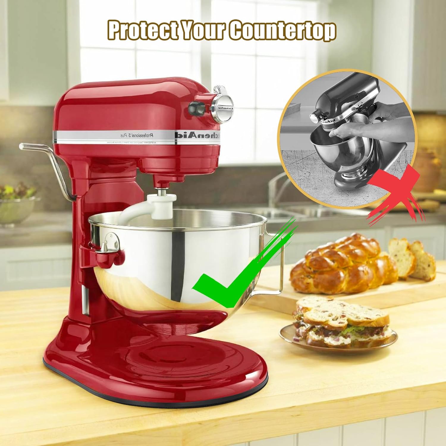 Tikar geser untuk Mixer Kitche - Stand Mixer Bowl ulasan dan harga