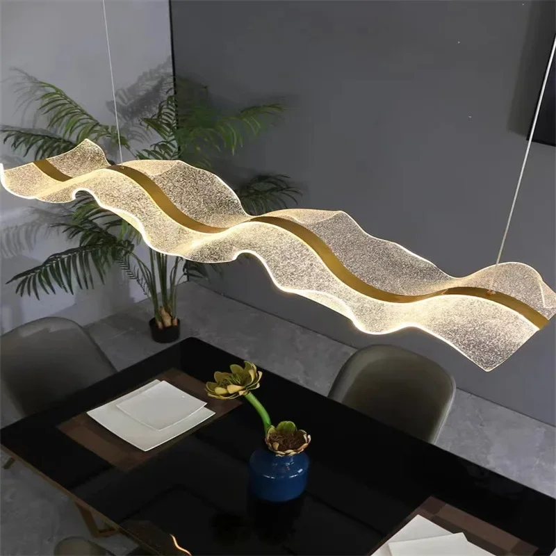 Lampu gantung LED gelombang de - Kitchen Appliances Table ulasan dan harga