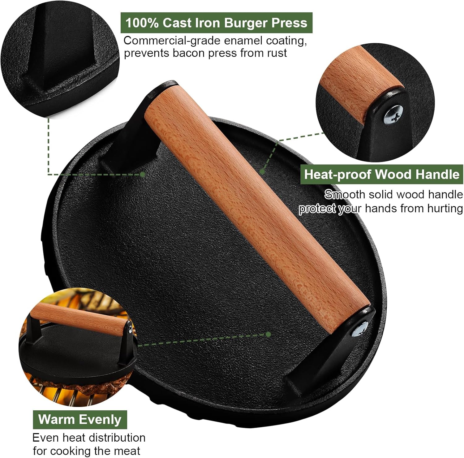EWFEN Burger Press, Alat Penek - Sandwich Press Grill ulasan dan harga